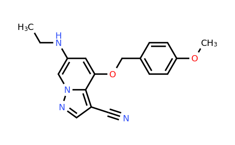 CAS 2649420-07-3 | 6-(ethylamino)-4-[(4-methoxyphenyl)methoxy]pyrazolo[1,5-a]pyridine-3-carbonitrile