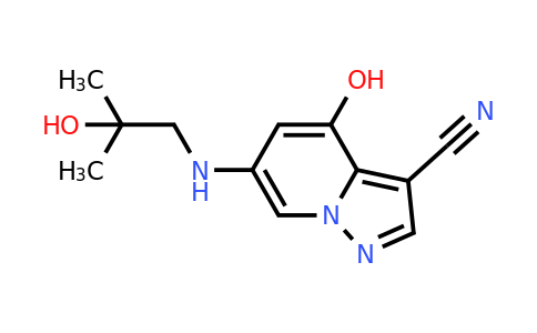 CAS 2649420-09-5 | 4-hydroxy-6-[(2-hydroxy-2-methyl-propyl)amino]pyrazolo[1,5-a]pyridine-3-carbonitrile