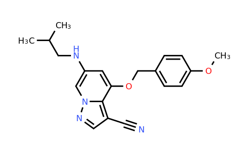 CAS 2649420-17-5 | 6-(isobutylamino)-4-[(4-methoxyphenyl)methoxy]pyrazolo[1,5-a]pyridine-3-carbonitrile