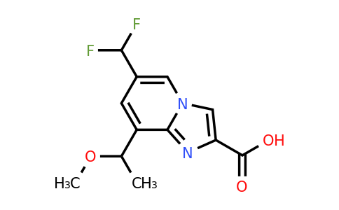 CAS 2654761-02-9 | 6-(difluoromethyl)-8-(1-methoxyethyl)imidazo[1,2-a]pyridine-2-carboxylic acid