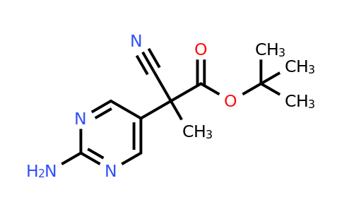 CAS 2654761-15-4 | tert-butyl 2-(2-aminopyrimidin-5-yl)-2-cyano-propanoate
