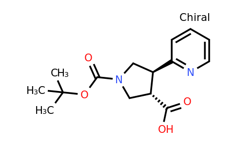 CAS 267876-09-5 | trans-1-(tert-Butoxycarbonyl)-4-(pyridin-2-yl)pyrrolidine-3-carboxylic acid