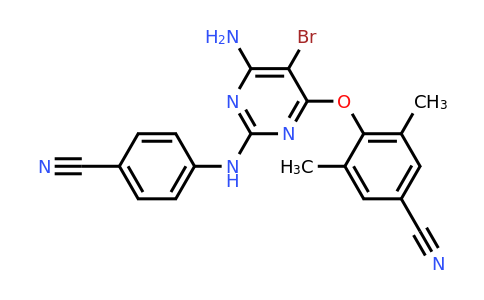 CAS 269055-15-4 | 4-({6-amino-5-bromo-2-[(4-
cyanophenyl)amino]pyrimidin-4-yl}oxy)-3,5-
dimethylbenzonitrile