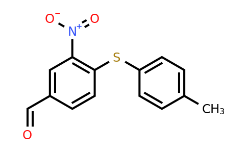 CAS 270262-89-0 | 3-Nitro-4-(p-tolylthio)benzaldehyde