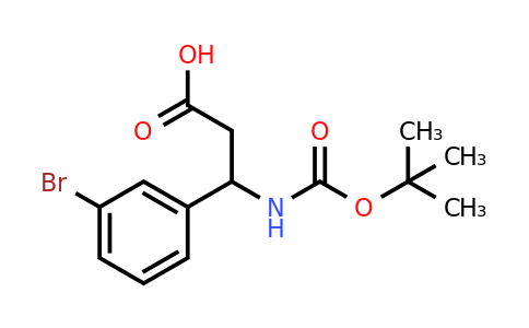 CAS 284493-58-9 | 3-(3-Bromophenyl)-3-((tert-butoxycarbonyl)amino)propanoic acid