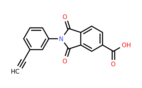 CAS 294667-03-1 | 2-(3-Ethynylphenyl)-1,3-dioxoisoindoline-5-carboxylic acid