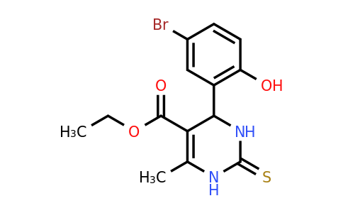 CAS 295362-41-3 | Ethyl 4-(5-bromo-2-hydroxyphenyl)-6-methyl-2-thioxo-1,2,3,4-tetrahydropyrimidine-5-carboxylate