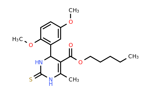 CAS 296262-61-8 | Pentyl 4-(2,5-dimethoxyphenyl)-6-methyl-2-thioxo-1,2,3,4-tetrahydropyrimidine-5-carboxylate