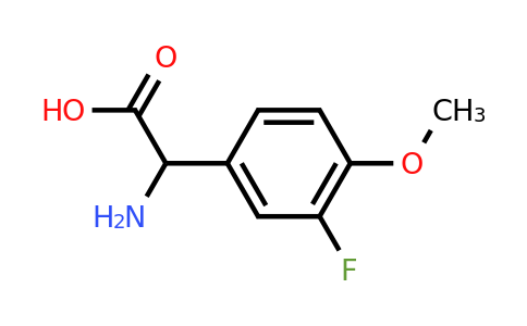 CAS 299166-66-8 | 2-amino-2-(3-fluoro-4-methoxyphenyl)acetic acid