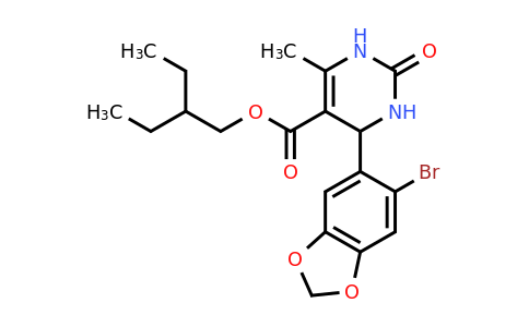 CAS 300360-05-8 | 2-Ethylbutyl 4-(6-bromobenzo[d][1,3]dioxol-5-yl)-6-methyl-2-oxo-1,2,3,4-tetrahydropyrimidine-5-carboxylate