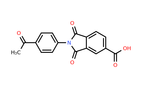 CAS 300405-47-4 | 2-(4-Acetylphenyl)-1,3-dioxoisoindoline-5-carboxylic acid