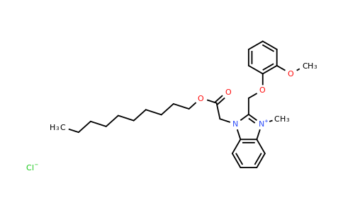 CAS 300704-32-9 | 1-[2-(decyloxy)-2-oxoethyl]-2-(2-methoxyphenoxymethyl)-3-methyl-1H-1,3-benzodiazol-3-ium chloride
