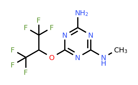CAS 301211-06-3 | 6-((1,1,1,3,3,3-Hexafluoropropan-2-yl)oxy)-N2-methyl-1,3,5-triazine-2,4-diamine