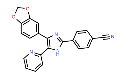 CAS 301836-34-0 | 4-(4-(Benzo[d][1,3]dioxol-5-yl)-5-(pyridin-2-yl)-1H-imidazol-2-yl)benzonitrile