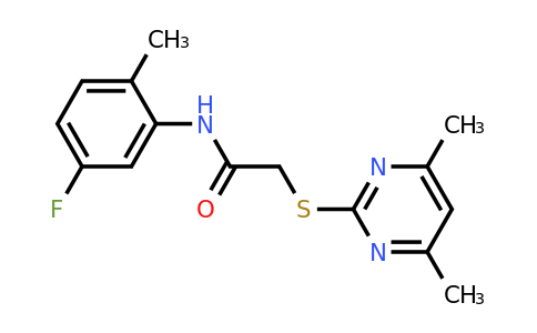 CAS 303091-11-4 | 2-((4,6-Dimethylpyrimidin-2-yl)thio)-N-(5-fluoro-2-methylphenyl)acetamide