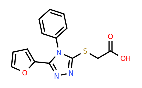 CAS 307327-52-2 | 2-((5-(Furan-2-yl)-4-phenyl-4H-1,2,4-triazol-3-yl)thio)acetic acid