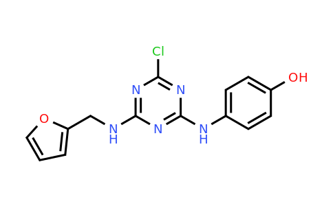 CAS 311788-82-6 | 4-((4-Chloro-6-((furan-2-ylmethyl)amino)-1,3,5-triazin-2-yl)amino)phenol