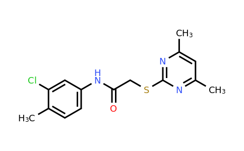 CAS 312266-80-1 | N-(3-Chloro-4-methylphenyl)-2-((4,6-dimethylpyrimidin-2-yl)thio)acetamide
