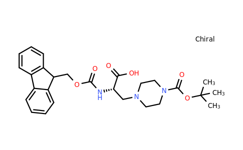 CAS 313052-20-9 | (S)-2-((((9H-Fluoren-9-yl)methoxy)carbonyl)amino)-3-(4-(tert-butoxycarbonyl)piperazin-1-yl)propanoic acid
