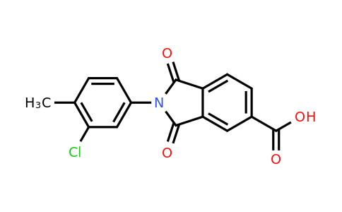 CAS 313260-37-6 | 2-(3-Chloro-4-methylphenyl)-1,3-dioxoisoindoline-5-carboxylic acid
