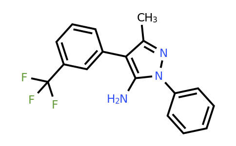 CAS 321385-93-7 | 3-Methyl-1-phenyl-4-(3-(trifluoromethyl)phenyl)-1H-pyrazol-5-amine