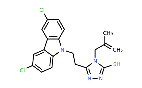 CAS 324052-36-0 | 5-[2-(3,6-dichloro-9H-carbazol-9-yl)ethyl]-4-(2-methylprop-2-en-1-yl)-4H-1,2,4-triazole-3-thiol