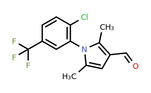 CAS 327085-05-2 | 1-(2-Chloro-5-(trifluoromethyl)phenyl)-2,5-dimethyl-1H-pyrrole-3-carbaldehyde