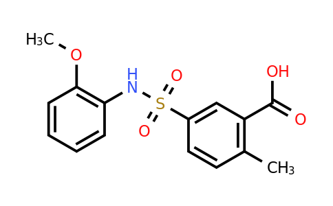 CAS 327088-39-1 | 5-[(2-methoxyphenyl)sulfamoyl]-2-methylbenzoic acid