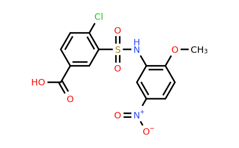 CAS 327092-59-1 | 4-chloro-3-[(2-methoxy-5-nitrophenyl)sulfamoyl]benzoic acid