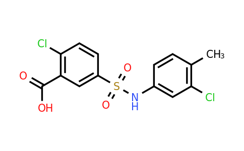 CAS 328028-05-3 | 2-chloro-5-[(3-chloro-4-methylphenyl)sulfamoyl]benzoic acid