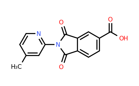 CAS 328549-49-1 | 2-(4-Methylpyridin-2-yl)-1,3-dioxoisoindoline-5-carboxylic acid