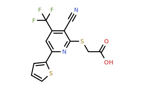 CAS 330645-53-9 | 2-{[3-cyano-6-(thiophen-2-yl)-4-(trifluoromethyl)pyridin-2-yl]sulfanyl}acetic acid
