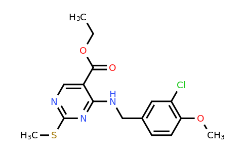 CAS 330785-81-4 | Ethyl 4-((3-chloro-4-methoxybenzyl)amino)-2-(methylthio)pyrimidine-5-carboxylate