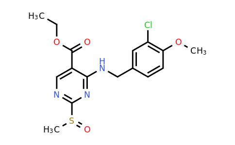 CAS 330785-82-5 | ethyl 4-((3-chloro-4-methoxybenzyl)amino)-2-(methylsulfinyl)pyrimidine-5-carboxylate