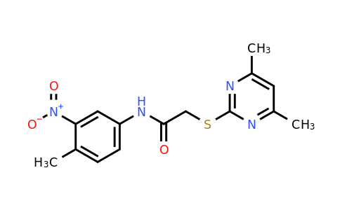 CAS 332162-19-3 | 2-((4,6-Dimethylpyrimidin-2-yl)thio)-N-(4-methyl-3-nitrophenyl)acetamide