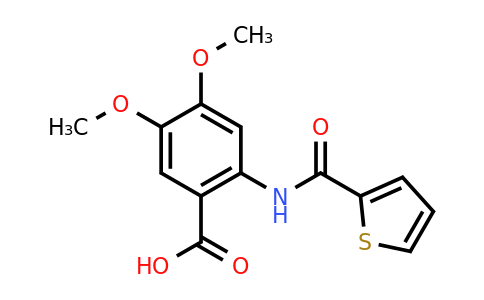 CAS 332163-01-6 | 4,5-dimethoxy-2-(thiophene-2-amido)benzoic acid