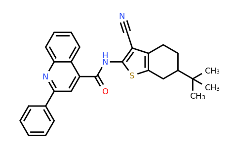 CAS 332176-01-9 | N-(6-(tert-Butyl)-3-cyano-4,5,6,7-tetrahydrobenzo[b]thiophen-2-yl)-2-phenylquinoline-4-carboxamide