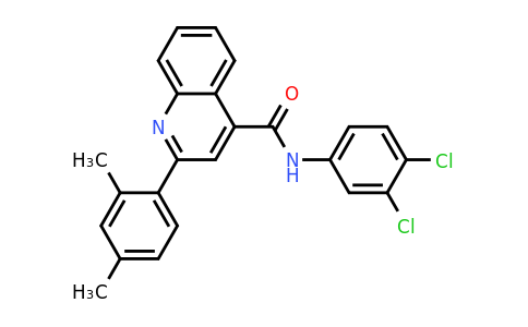 CAS 332176-32-6 | N-(3,4-Dichlorophenyl)-2-(2,4-dimethylphenyl)quinoline-4-carboxamide