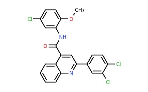 CAS 332176-51-9 | N-(5-Chloro-2-methoxyphenyl)-2-(3,4-dichlorophenyl)quinoline-4-carboxamide