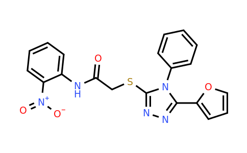 CAS 332867-77-3 | 2-((5-(Furan-2-yl)-4-phenyl-4H-1,2,4-triazol-3-yl)thio)-N-(2-nitrophenyl)acetamide