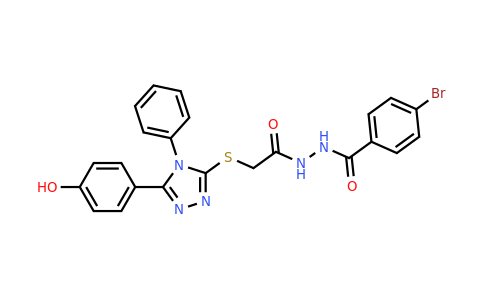 CAS 332910-55-1 | 4-Bromo-N'-(2-((5-(4-hydroxyphenyl)-4-phenyl-4H-1,2,4-triazol-3-yl)thio)acetyl)benzohydrazide