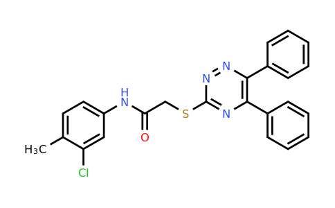 CAS 333328-32-8 | N-(3-Chloro-4-methylphenyl)-2-((5,6-diphenyl-1,2,4-triazin-3-yl)thio)acetamide
