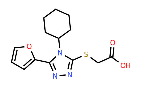 CAS 337487-27-1 | 2-((4-Cyclohexyl-5-(furan-2-yl)-4H-1,2,4-triazol-3-yl)thio)acetic acid