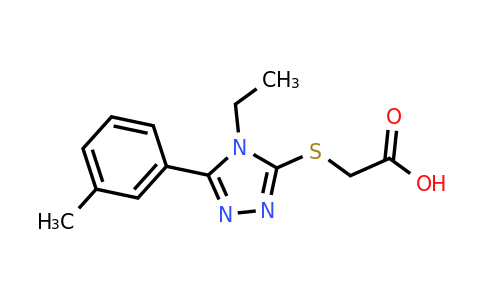 CAS 338428-44-7 | 2-{[4-ethyl-5-(3-methylphenyl)-4H-1,2,4-triazol-3-yl]sulfanyl}acetic acid