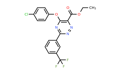 CAS 338957-79-2 | Ethyl 5-(4-chlorophenoxy)-3-(3-(trifluoromethyl)phenyl)-1,2,4-triazine-6-carboxylate