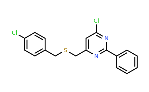 CAS 339279-19-5 | 4-Chloro-6-(((4-chlorobenzyl)thio)methyl)-2-phenylpyrimidine