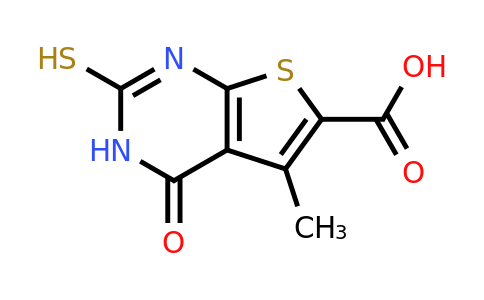 5-methyl-4-oxo-2-sulfanyl-3H,4H-thieno[2,3-d]pyrimidine-6-carboxylic acid