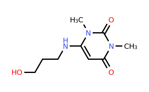 CAS 34654-80-3 | 6-((3-Hydroxypropyl)amino)-1,3-dimethylpyrimidine-2,4(1H,3H)-dione