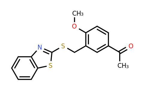 CAS 346642-22-6 | 1-{3-[(1,3-benzothiazol-2-ylsulfanyl)methyl]-4-methoxyphenyl}ethan-1-one