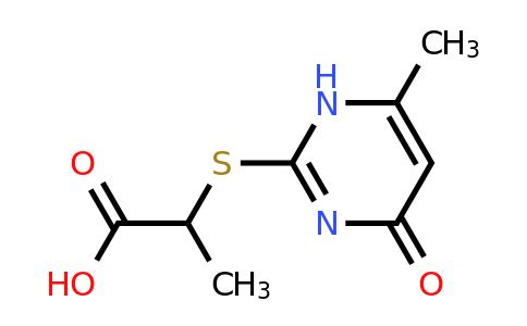 CAS 347341-65-5 | 2-((6-Methyl-4-oxo-1,4-dihydropyrimidin-2-yl)thio)propanoic acid